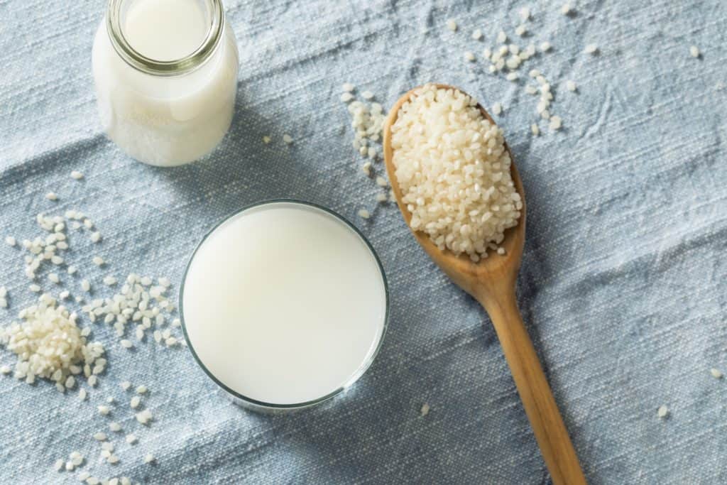 Healthy Organic Vegan Rice Milk in a Glass