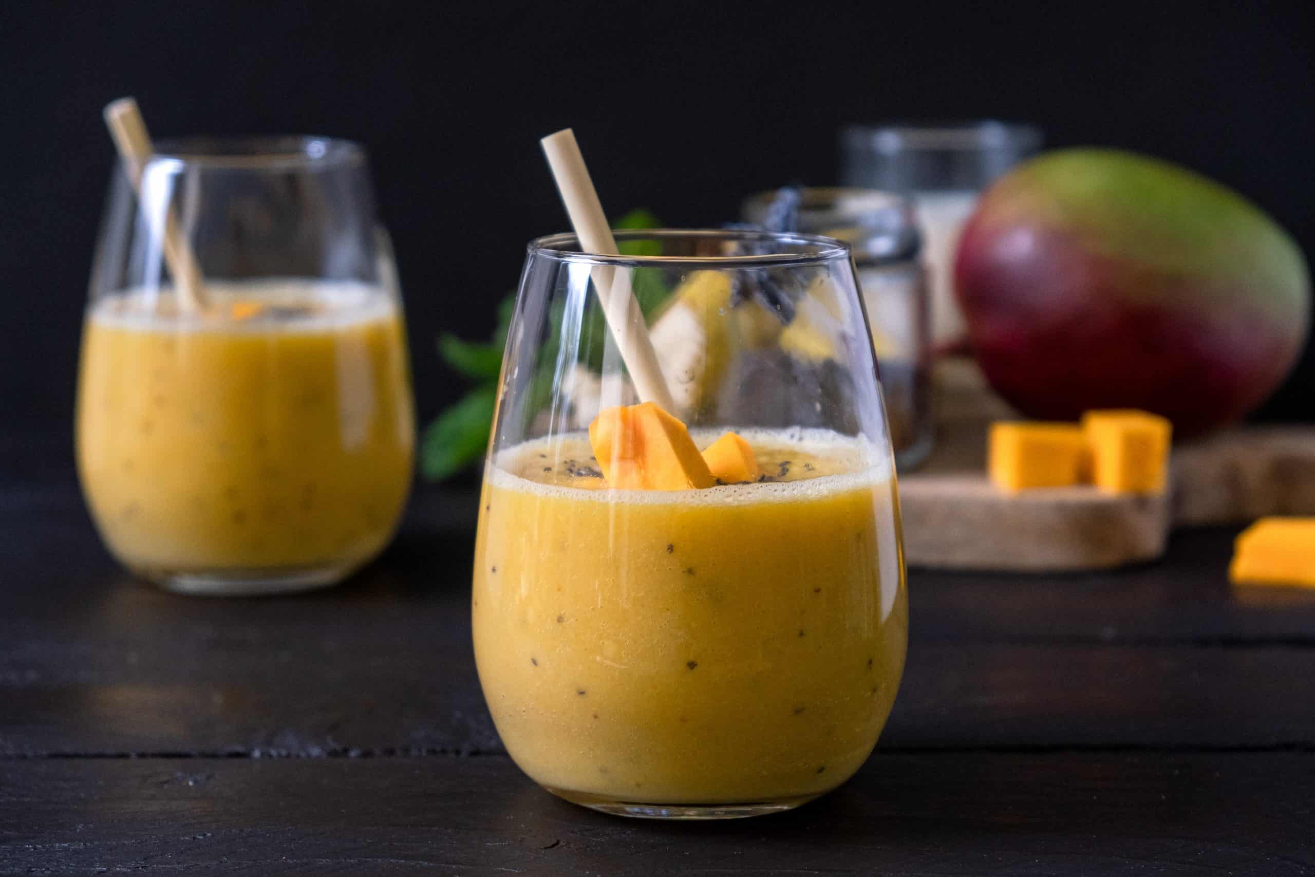 Mango Chia Seed Smoothie - I Live for Greens