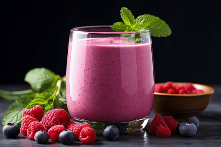 Fruit Smoothie with Beet Powder